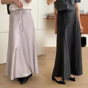 위쉬몰 DD 실키플레어끈리본스커트(S886H410) 빅사이즈