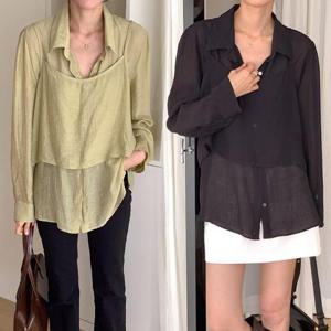 위쉬몰 DD 루아나시투피스블라우스(S888H410) 빅사이즈