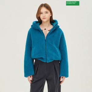 베네통 블랑 배색 후드 구스 패딩 BAPDA4461_TQ