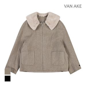[반에이크][반에이크] 퍼카_라 헤링본 집업자켓_VB2YJKU101D (P0