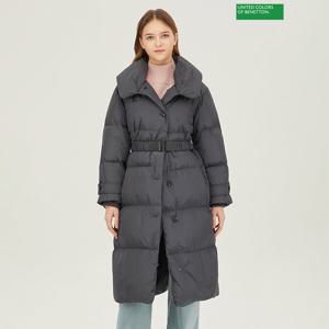 베네통 하이넥 벨티드 덕 롱 패딩 BAPDF8361_DG