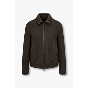 [엠포리오 아르마니][공식40프로할인] 남성 엠보싱 투웨이 지퍼 레더 자켓 A514309012-I