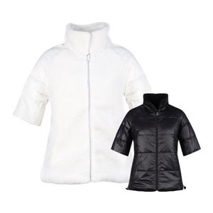 럭스골프 여성 리버서블 뽀글이 양털 반팔 패딩 점퍼_LB4W822W