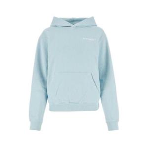 스포티앤리치 후드 티셔츠 761000 Free Baby Blue White