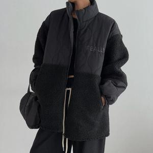 아이우먼 플리스양털배색자켓 POT349M411 빅사이즈