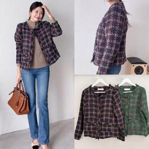 위쉬몰 BN 에스피트위드체크자켓(T453H412) 빅사이즈