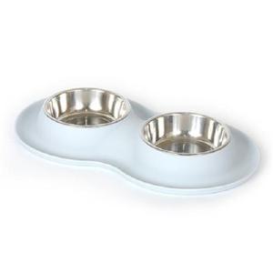 수퍼펫 실리콘 클린 더블보울 파우더 블루 식탁