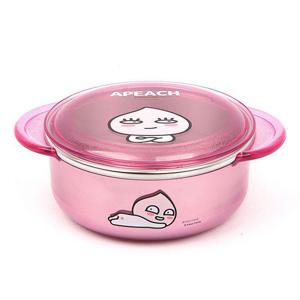 카카오프렌즈 안전핸들투명논슬립뚜껑스텐대접_어피치