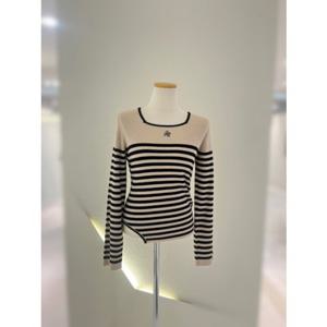 [SOUP] 스퀘어넥 스트라이프 골지니트 (SB2LK33)