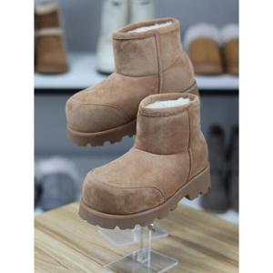 바이로쏘 세이브존06 스웨이드 퍼안감 청키 통굽 4.5cm 앵클부츠 (BY)24F12319CC2