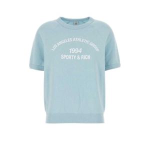 스포티앤리치 반팔 티셔츠 WS057S402LC CHINA BLUE WHITE DOM