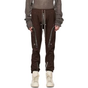 25 FW 릭오웬스 남성 버건디 할리우드 바우하우스 카고 팬츠 251232M188018