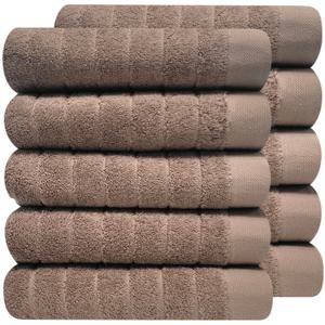 [다주타올]10장 호텔수건 200g 리치 두꺼운 무형광 고급 순면 브라운 갈색 밤색 수건 타올