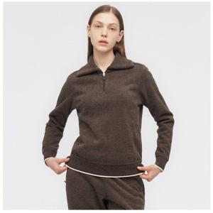 [링스골프][24FW] 여성 셔닐사 융본딩 셋업 반집업 상의  L21D4S