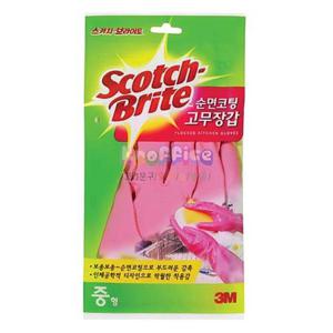 3M 순면코팅 고무장갑 중 핑크 491M-P