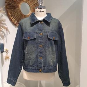 르피타 HC06 빈티지 워싱 데님 자켓(다크 블루) L255BDO251