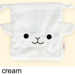 주머니 뀨뀨 알파카 조리개 파우치 크림 1개