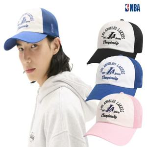 [엔비에이]남녀공용 엔비에이 [LAL] 챔피언십 메쉬 트러커 소프트 볼캡 N255AP273P