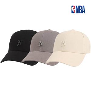 NBA 남녀공용 심플 이니셜 메탈 하드볼캡 모자 N255AP471P