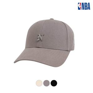 [엔비에이]공용 NYK 뉴욕 닉스 팀 이니셜 메탈 장식 하드 볼캡 모자 N255AP471P