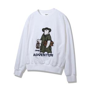 [지프]공용)베어아플리케 미니쭈리 맨투맨 긴팔 티셔츠 JP1TSU814