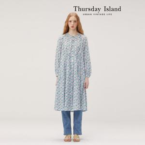 [Thursday Island] 허리 스트링 플로럴 원피스(T232MOP539W)