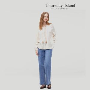 [Thursday Island] 스트링 자수 포인트 블라우스(T232MBL301W)