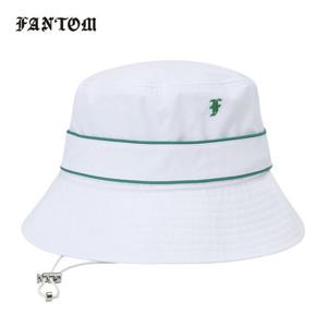 [팬텀] 여성 파이핑 포인트 버킷햇 221E1CP107_WH