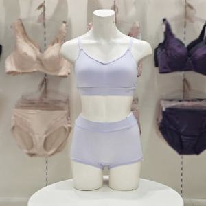 [트라이엄프] 슬로기 고올라운드 후크타입 노와이어 브라렛 사각팬티 세트 SBES872226