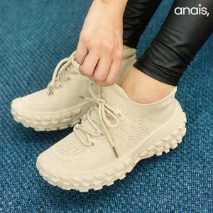 [아나이스] 니트 스판 통굽 스니커즈 5cm_25S087 [무료배송]
