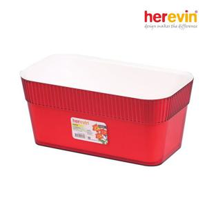 (헤르빈) 로즈 직사각 화분 대 레드