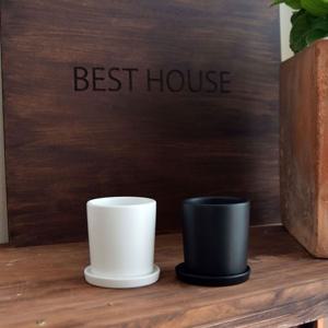 모던 도기화분 미니-무광원통 9x9cm /다육이화분