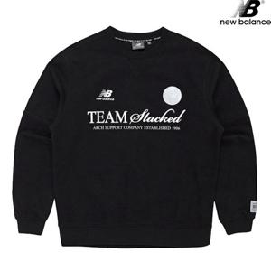 뉴발란스 NBNCD22363-BK TEAM STACKED 맨투맨 남녀공용 긴팔티