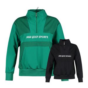 럭스골프 여성 반집업 믹스 매치 풀오버 점퍼 MW25S808W