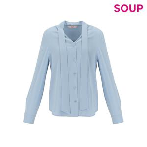 [숲]브이넥 타이 블라우스(SB3LS91)