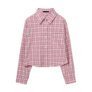 [르샵]체크 카라 루즈핏 긴팔 셔츠 (DP1BA017A)