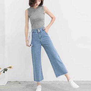 여성 여름 데일리 청바지 엄마 통바지 오피스룩 코디