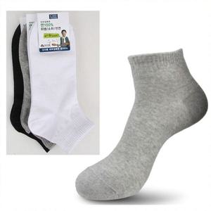 남자 무지 스포티 무지 단목 접촉면백 면양말