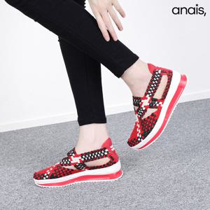 [아나이스] 쫀쫀 배색 우븐슈즈 4.5cm_25S158 [무료배송]