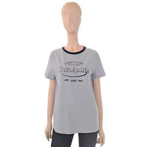 [숲]넥 배색 레터링 반팔티 SB3ST302