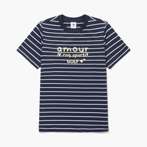 [르꼬끄골프] 여성 스트라이프 라운드넥 반팔 티셔츠 (GQ222LRS44)