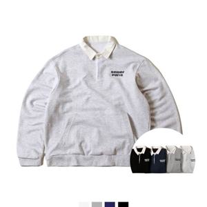 카라 럭비 자수맨투맨 남녀공용 4COLOR