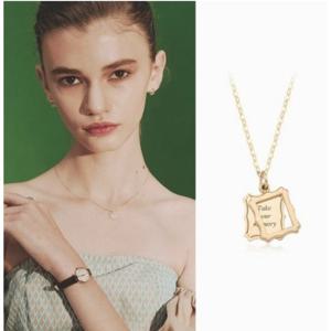 [로이드] 주문제작 스퀘어 더블프레임 14k 목걸이 LNN19110G