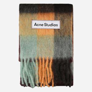 [아크네]5S CA0084 BO9 멀티 체크 머플러 브라운 옐로우