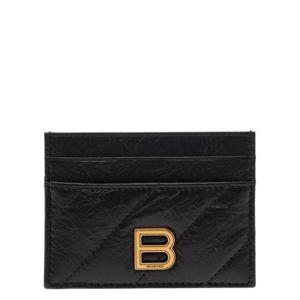 발렌시아가 크러쉬 메탈 로고 퀼팅 레더 카드 지갑 1766229