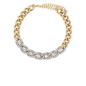 Amina Muaddi MATTHEW 크리스탈 체인 초커 목걸이 1442694