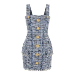 발망 골드 버튼 트위드 미니 원피스 1814191