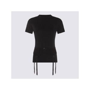 발렌시아가 레이스 레이어드 디테일 코튼 반팔 티셔츠 1951703