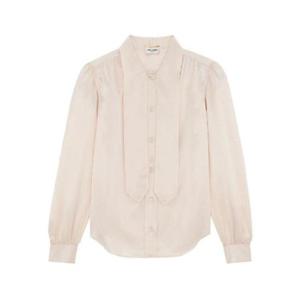 생로랑 라발리에르 넥 실크 셔츠 1441225