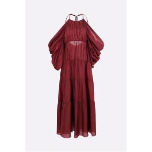 짐머만 러플 장식 실크 롱 원피스 1791847